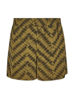 Osree Chevron Printed Elastic Waistband Shorts