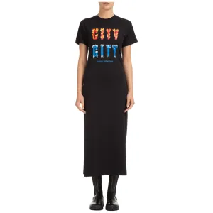 Paco Rabanne City Logo Printed T-Shirt Dress