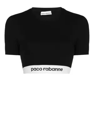 Paco Rabanne Cropped Crewneck T-Shirt