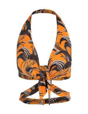 Paco Rabanne Floral-Printed Bra Top