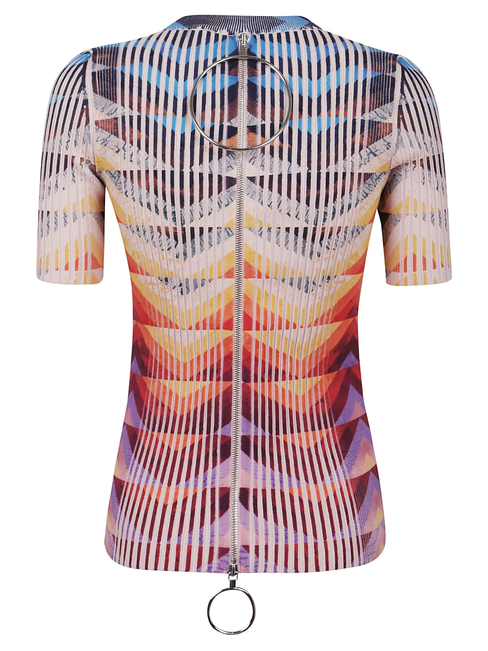 Paco Rabanne Geometric Patchwork Printed Crewneck T-Shirt