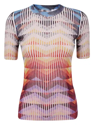 Paco Rabanne Geometric Patchwork Printed Crewneck T-Shirt