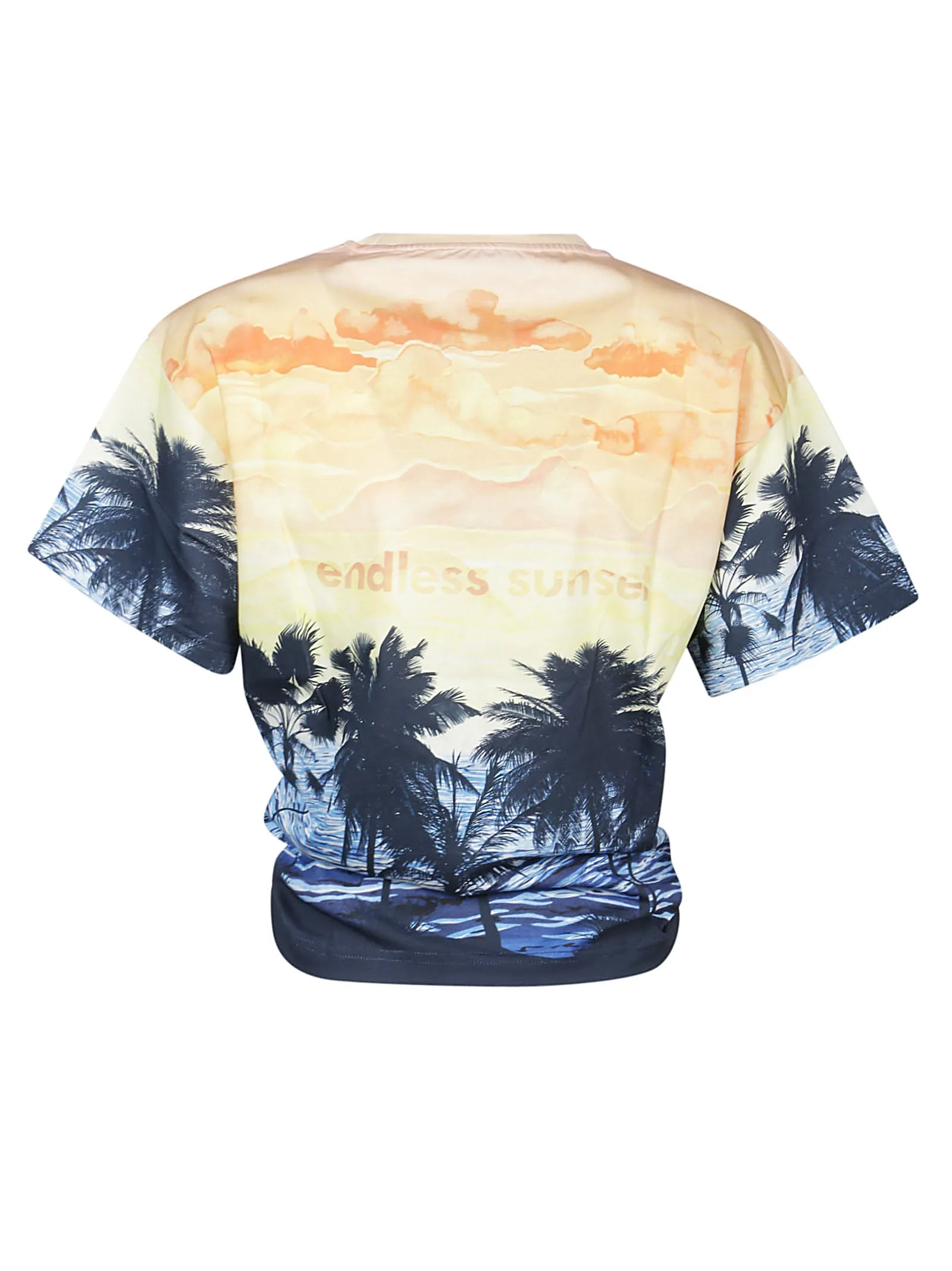 Paco Rabanne Graphic-Printed Cropped T-Shirt