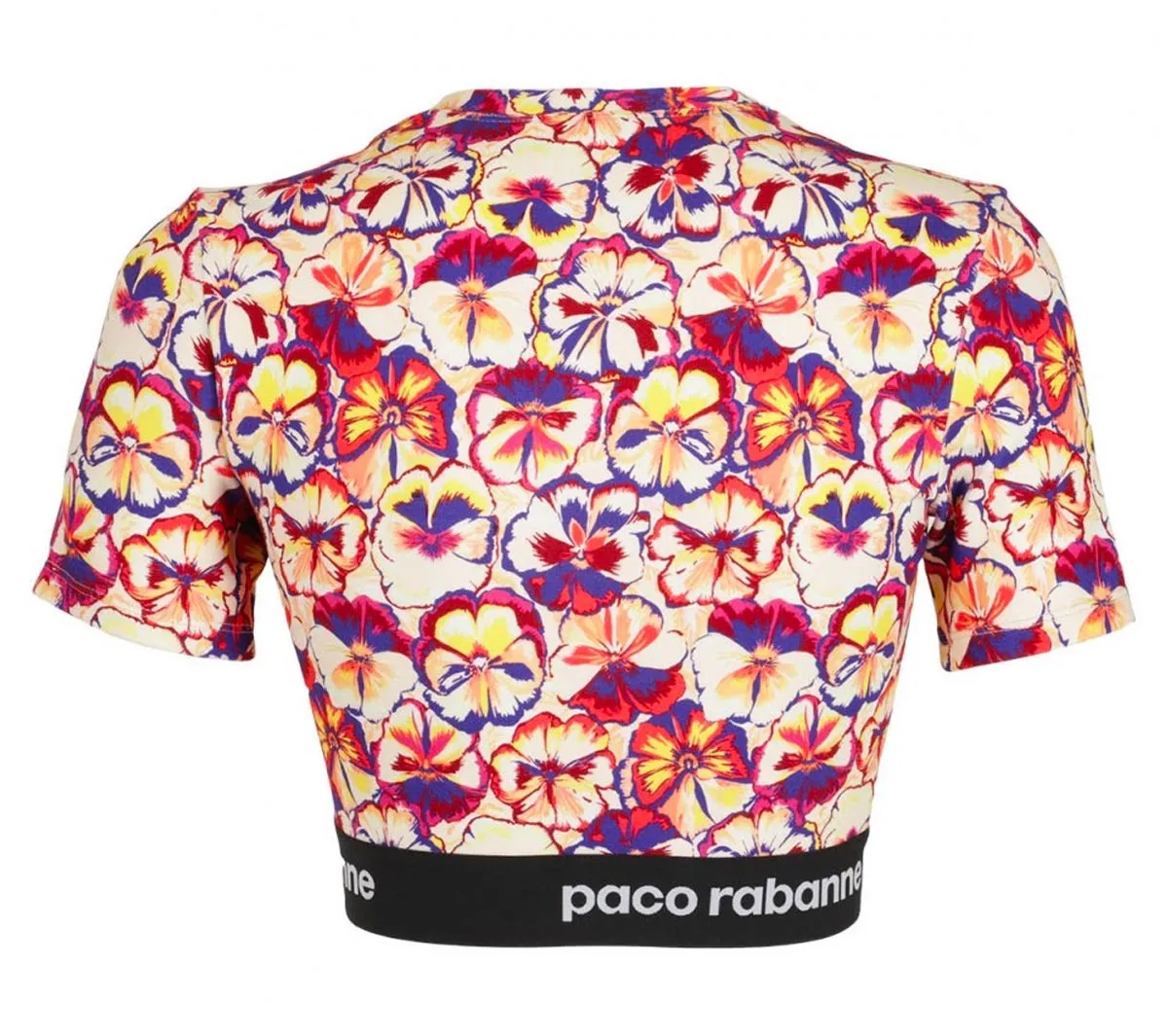Paco Rabanne Logo Band Cropped T-Shirt