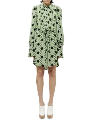 Paco Rabanne Printed Tied Waist Shirt Dress