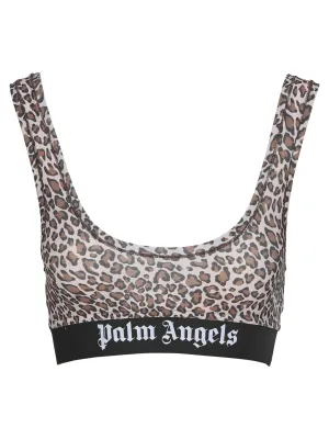Palm Angels Animal Print Bra Top