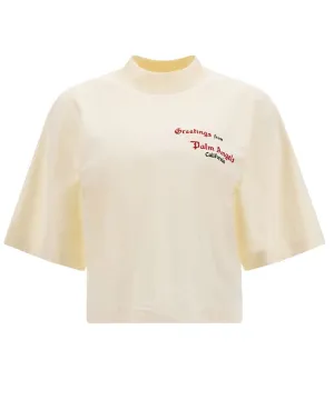 Palm Angels Coral Graphic Printed Crewneck T-Shirt