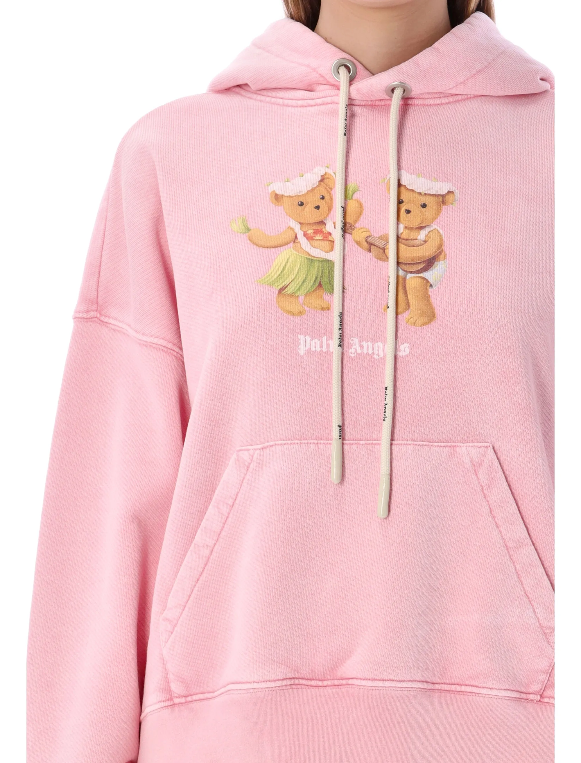 Palm Angels Dancing Bear Printed Drawstring Hoodie