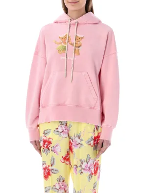 Palm Angels Dancing Bear Printed Drawstring Hoodie