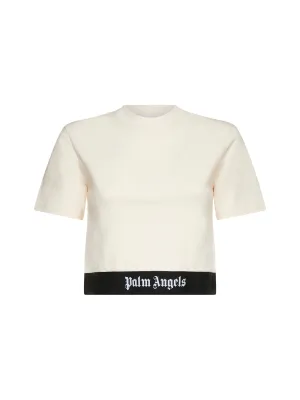 Palm Angels Logo Band Cropped T-Shirt