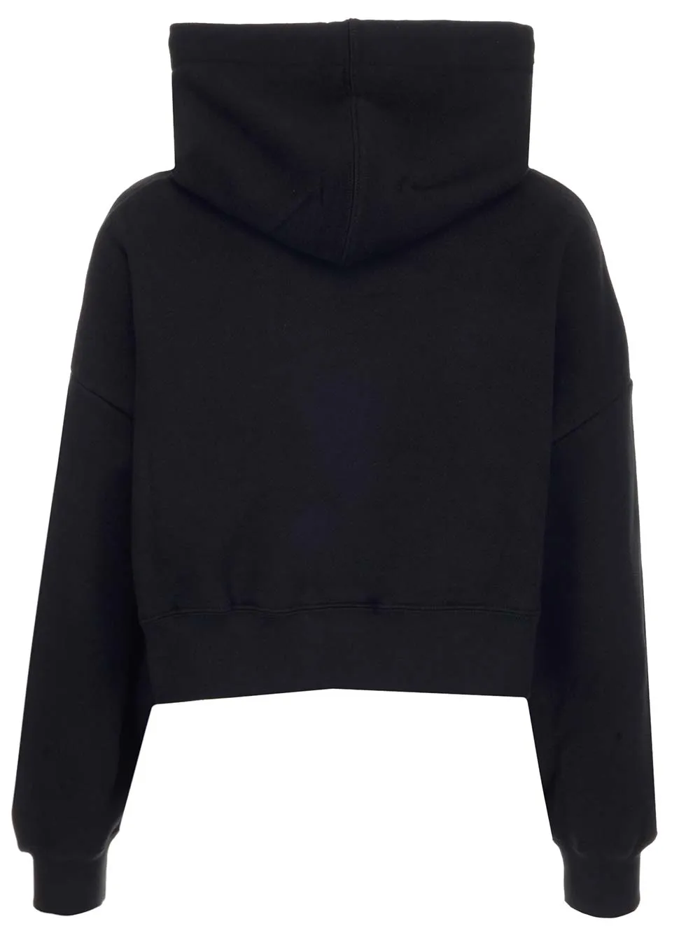 Palm Angels Logo Embroidered Cropped Hoodie