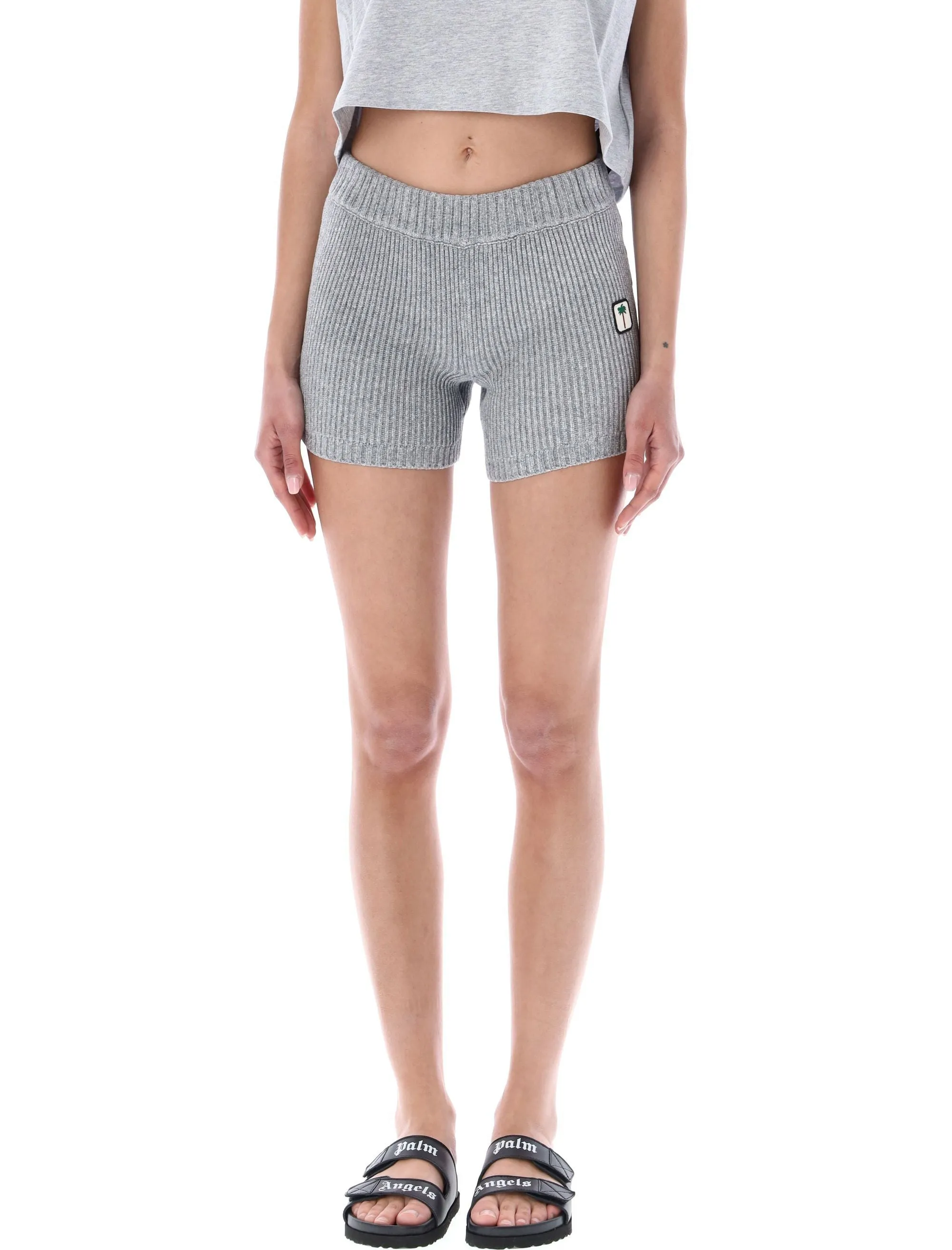 Palm Angels Logo Patch Elasticated Waistband Shorts