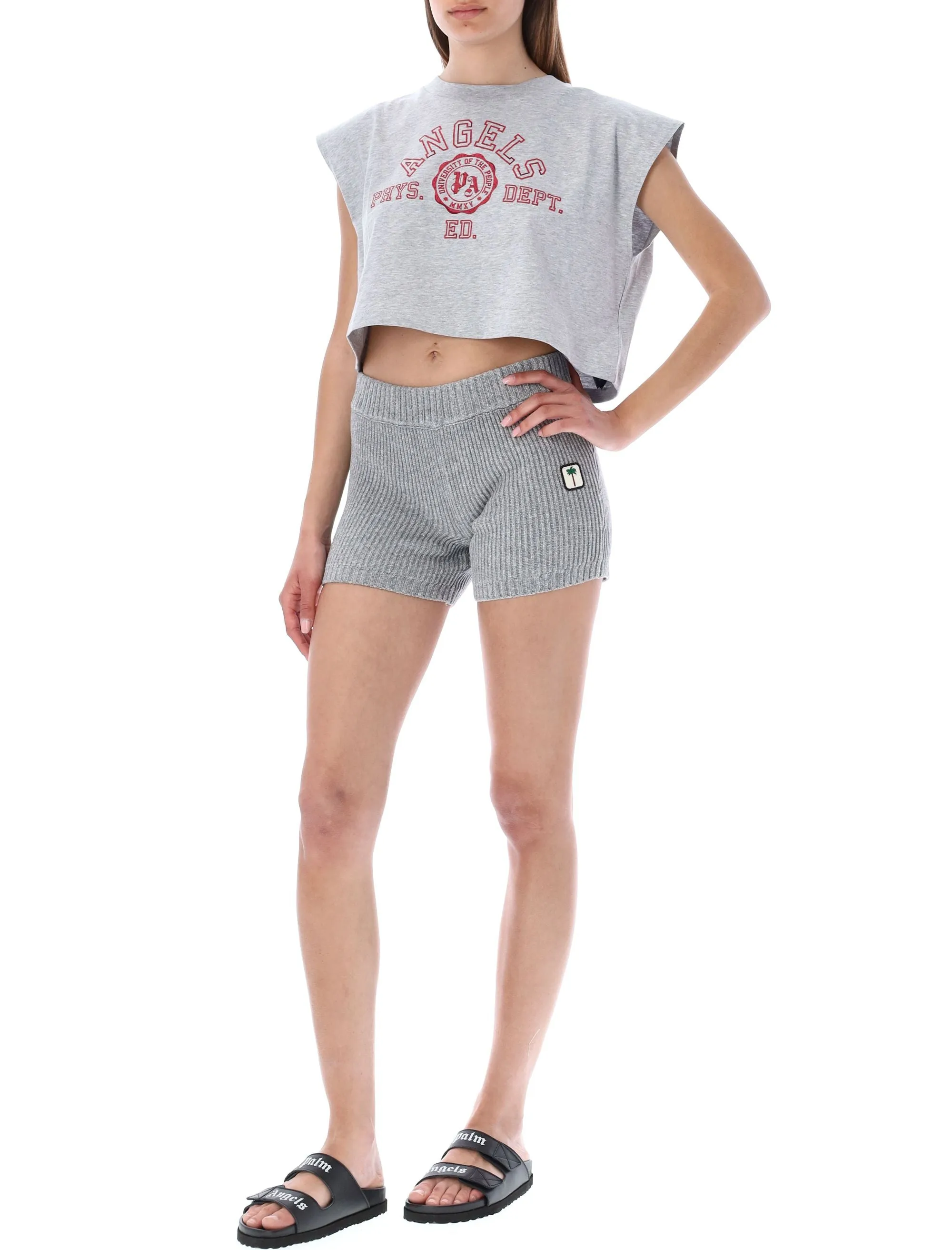 Palm Angels Logo Patch Elasticated Waistband Shorts