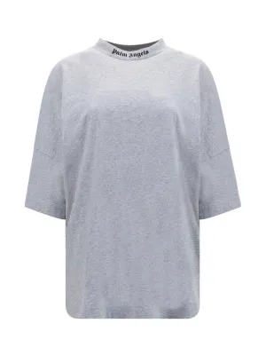Palm Angels Logo Printed Crewneck T-Shirt