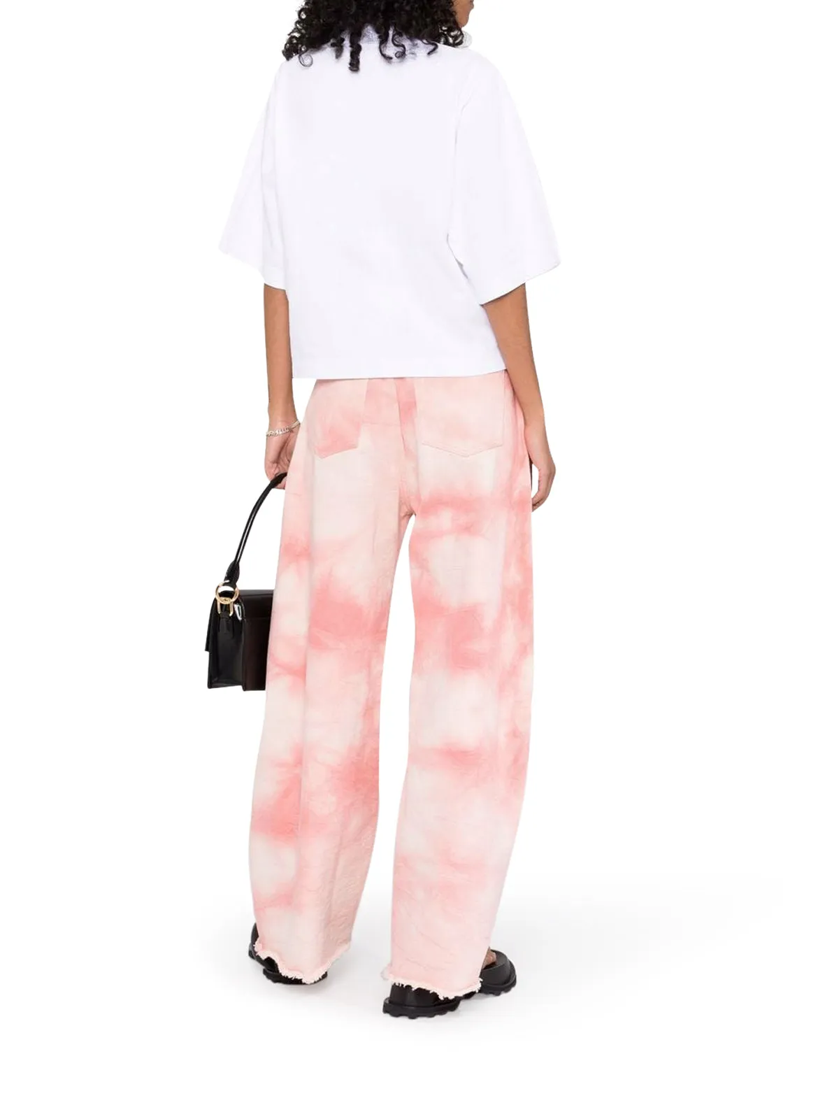 Palm Angels Logo Printed Cropped T-Shirt