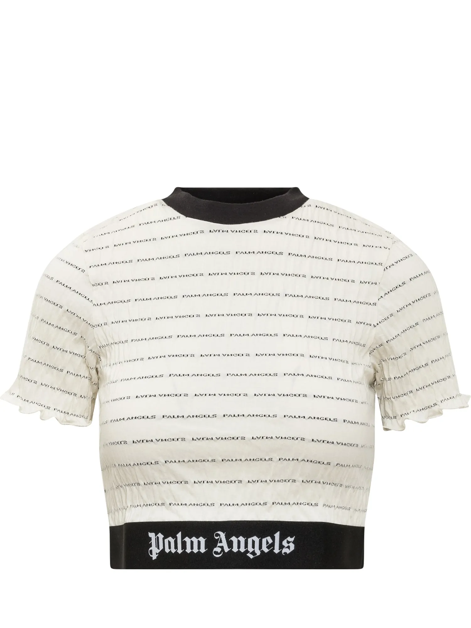 Palm Angels Logo Printed Cropped T-Shirt