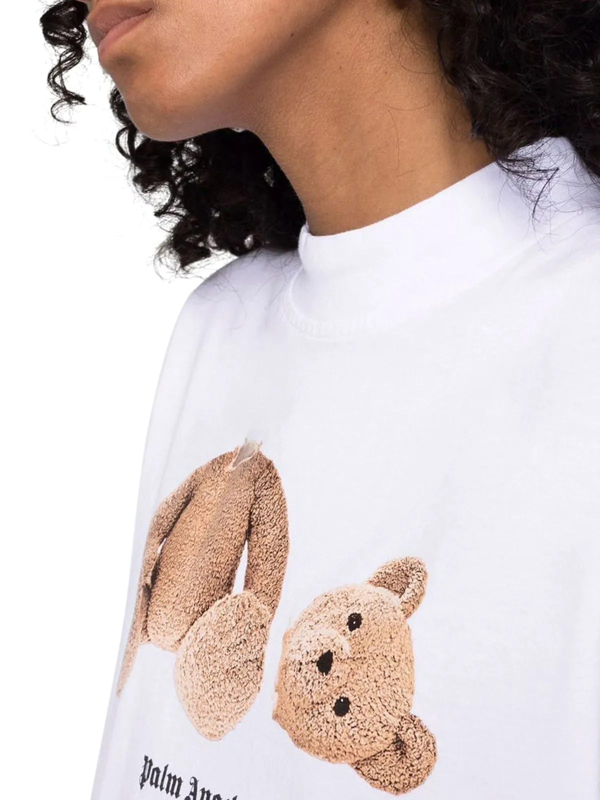 Palm Angels Logo Printed Cropped T-Shirt