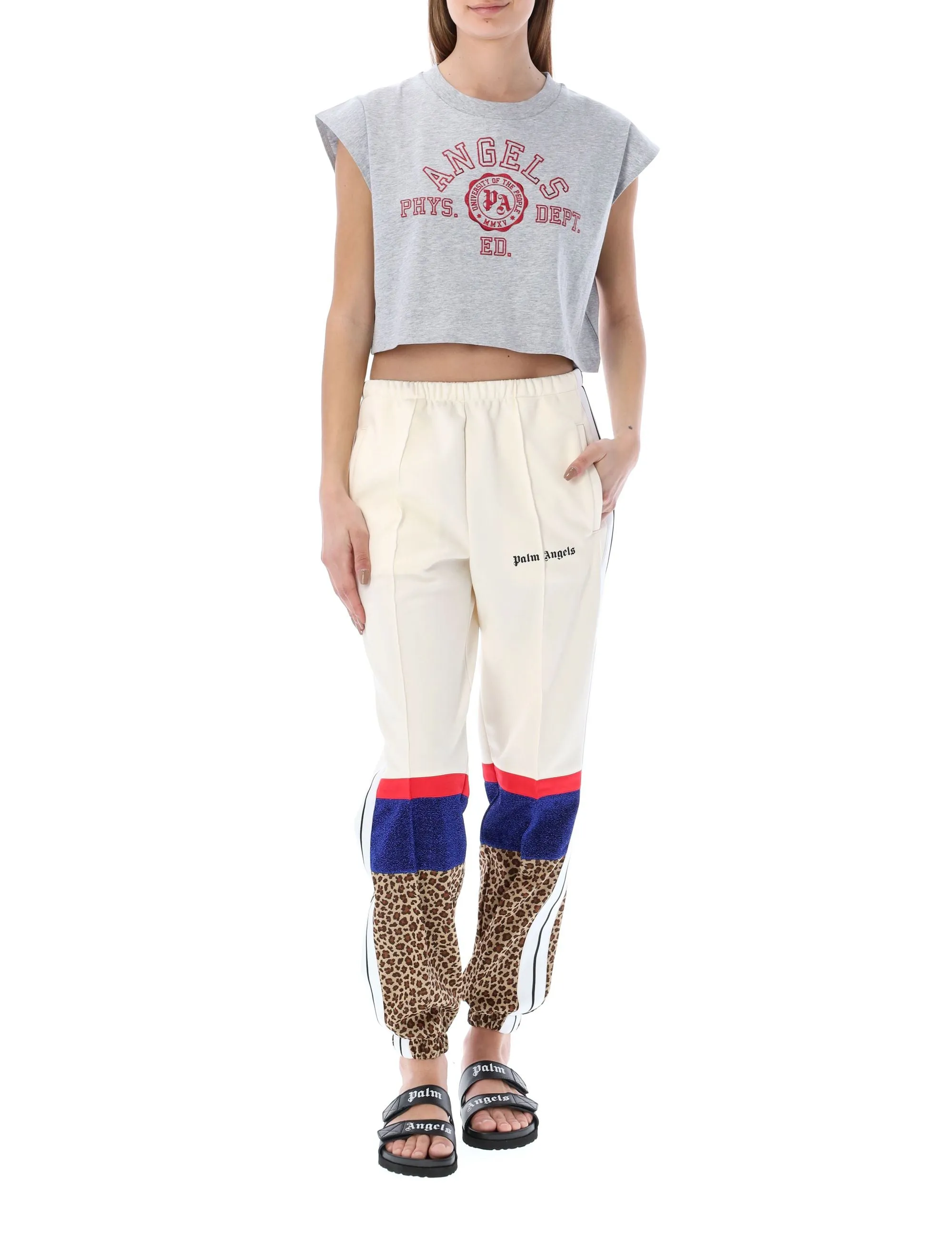 Palm Angels Logo Printed Cropped T-Shirt