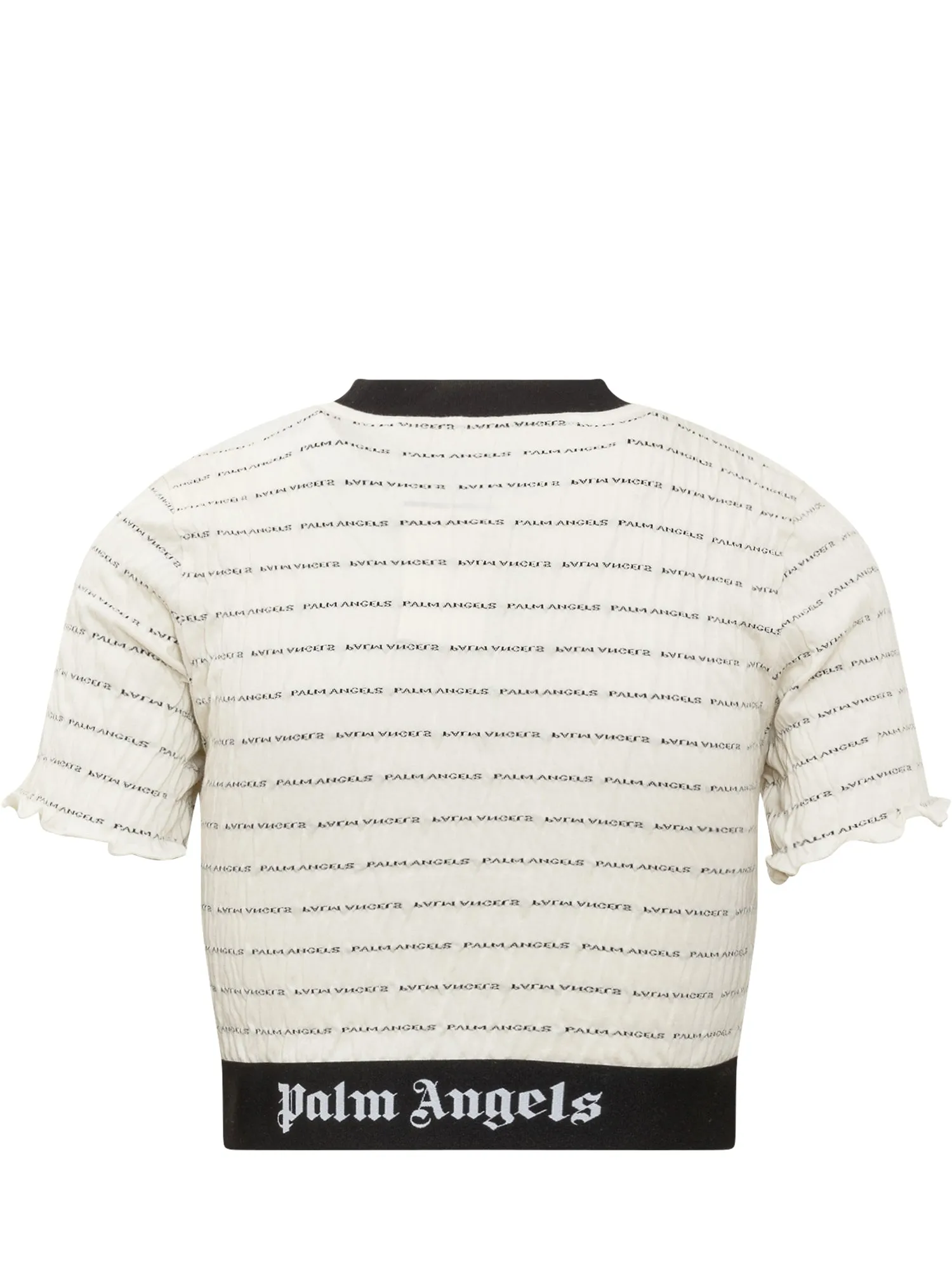 Palm Angels Logo Printed Cropped T-Shirt