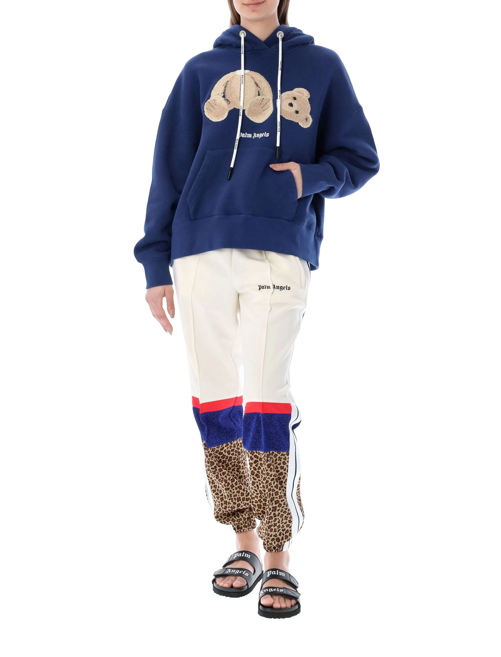 Palm Angels Logo Printed Drawstring Hoodie
