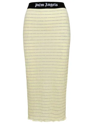 Palm Angels Logo Waistband Pencil Skirt