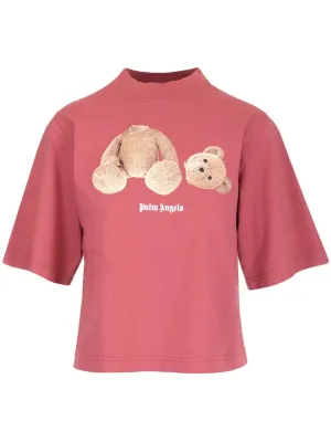 Palm Angels Teddy Bear Cropped T-Shirt