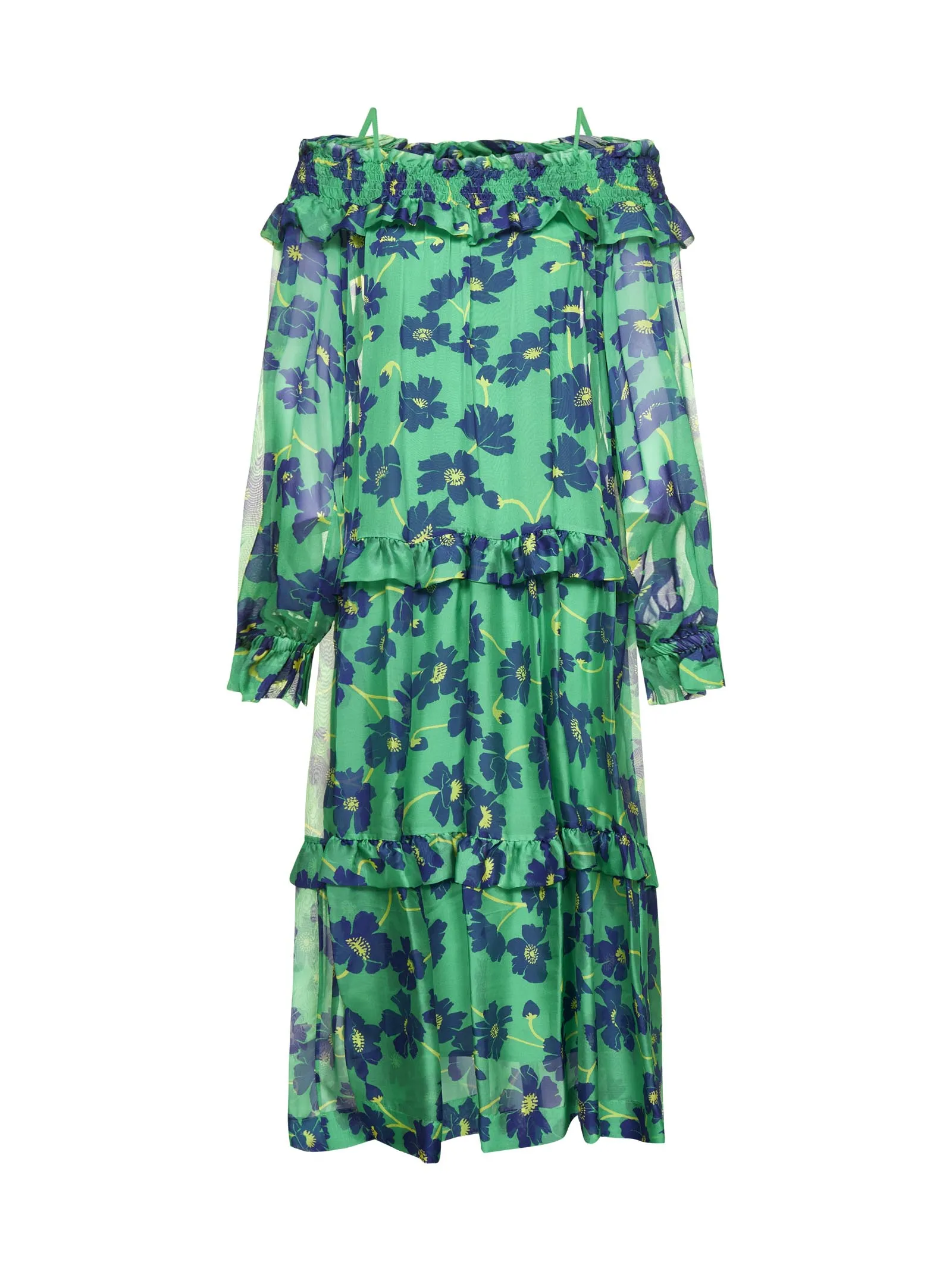 P.A.R.O.S.H. Allover Floral Printed Maxi Dress
