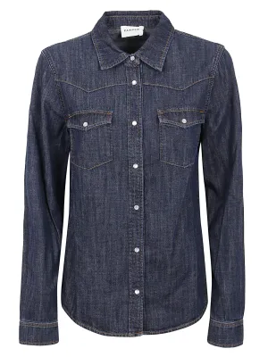 P.A.R.O.S.H. Buttoned Long-Sleeve Denim Shirt