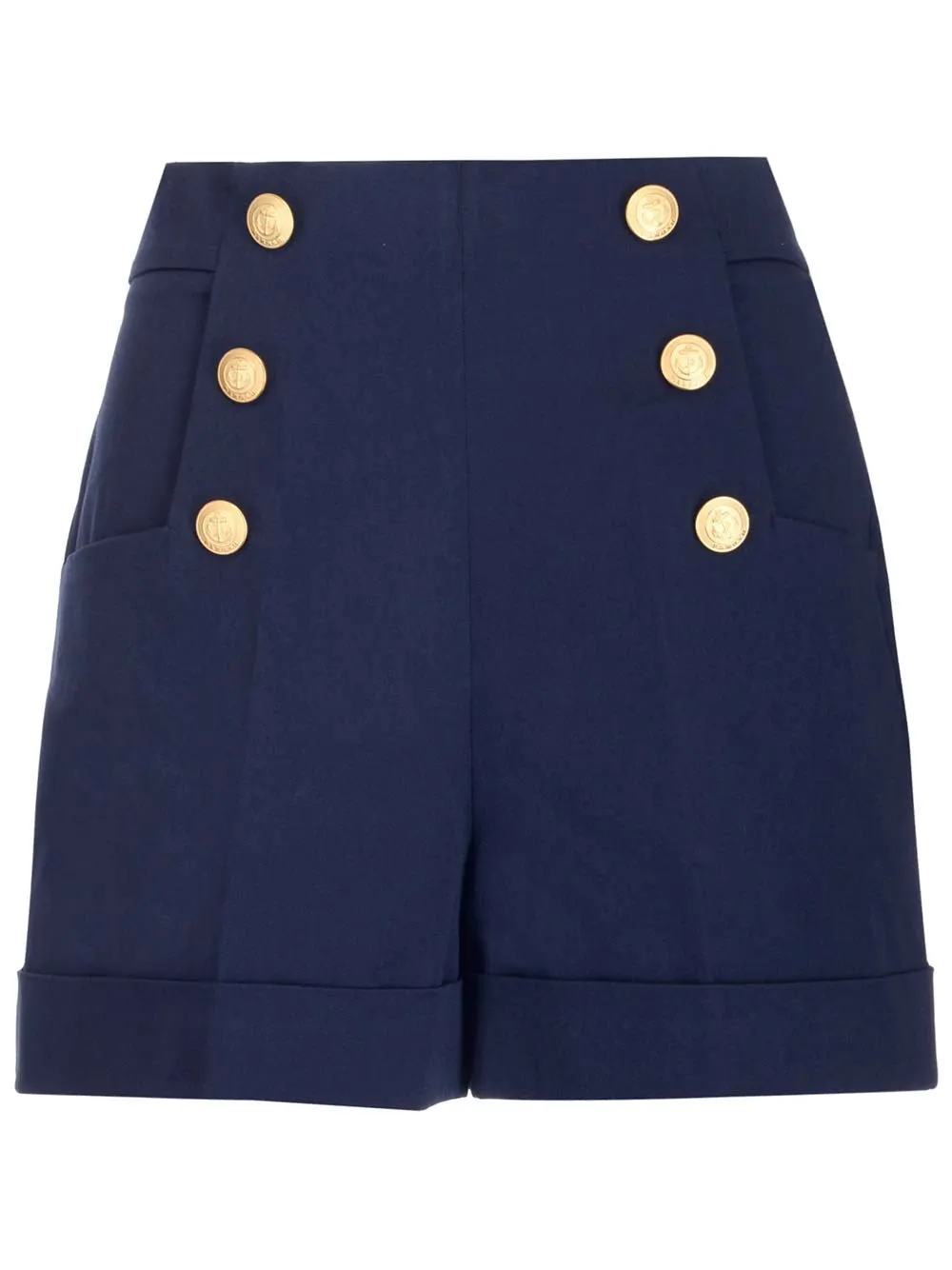 P.A.R.O.S.H. High Waist Button Detailed Shorts