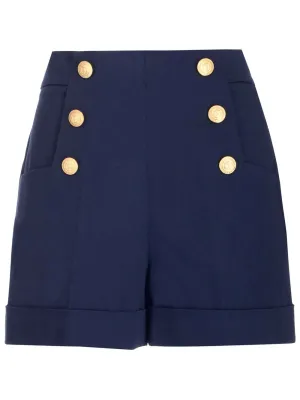 P.A.R.O.S.H. High Waist Button Detailed Shorts