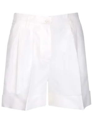 P.A.R.O.S.H. Pleated Turn-Up Brim Shorts