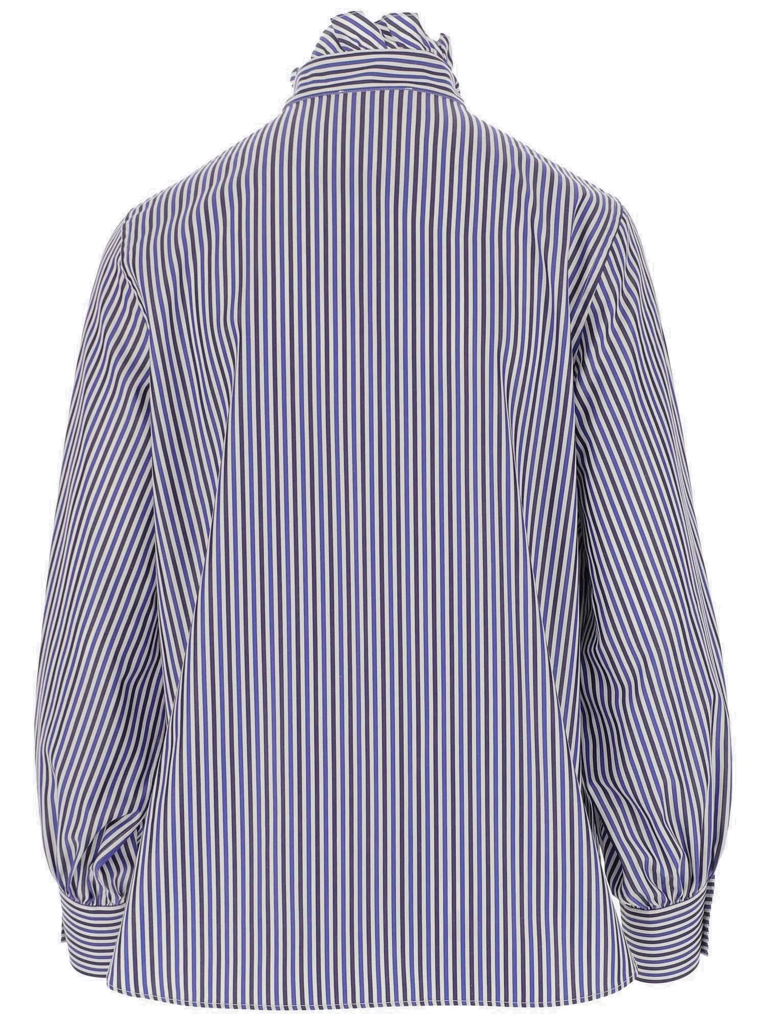 P.A.R.O.S.H. Ruffle Detailed High Neck Shirt