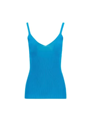 P.A.R.O.S.H. V-Neck Sleeveless Ribbed Top