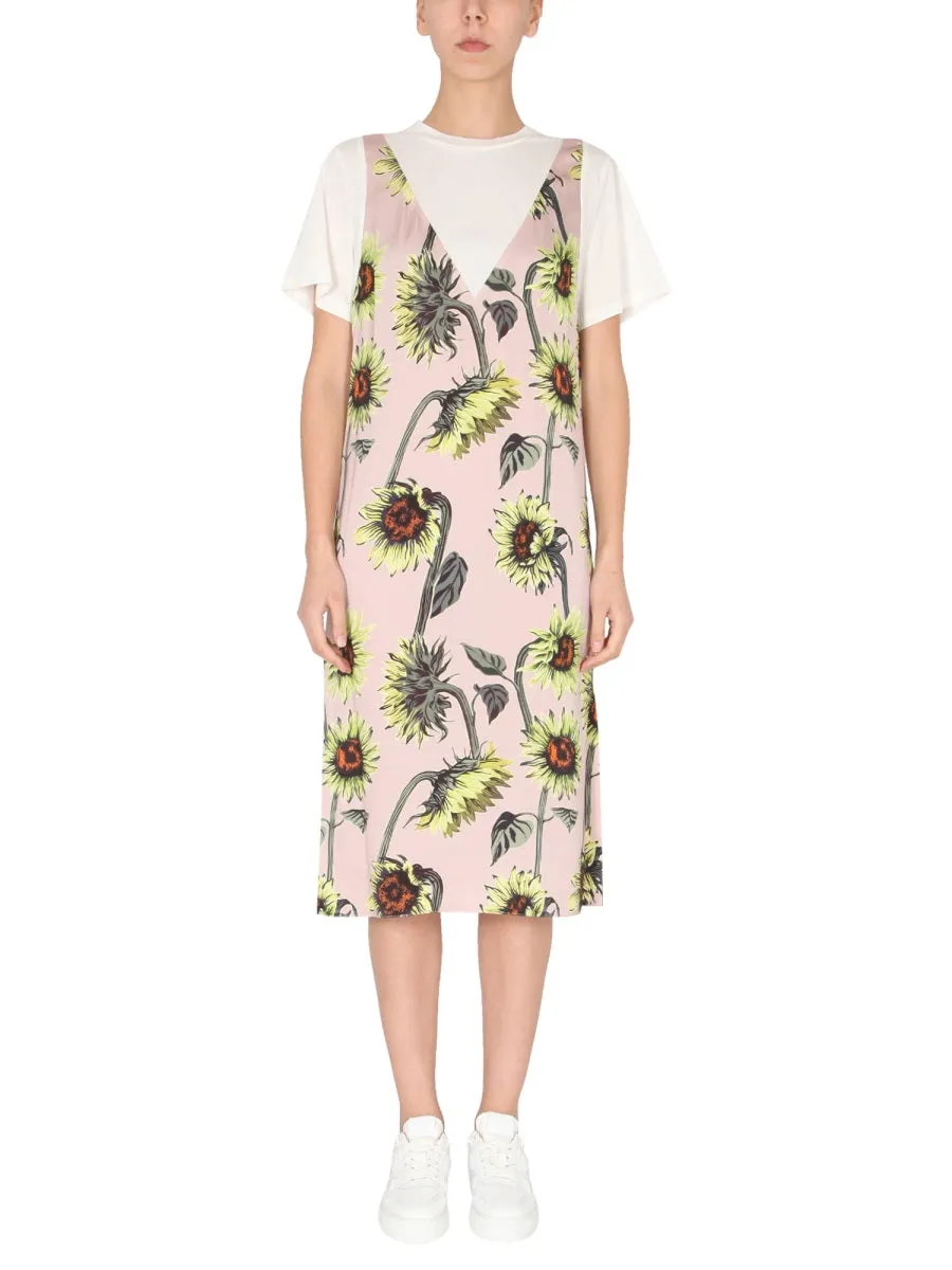 Paul Smith Sunflower Patchwork Midi Dress
