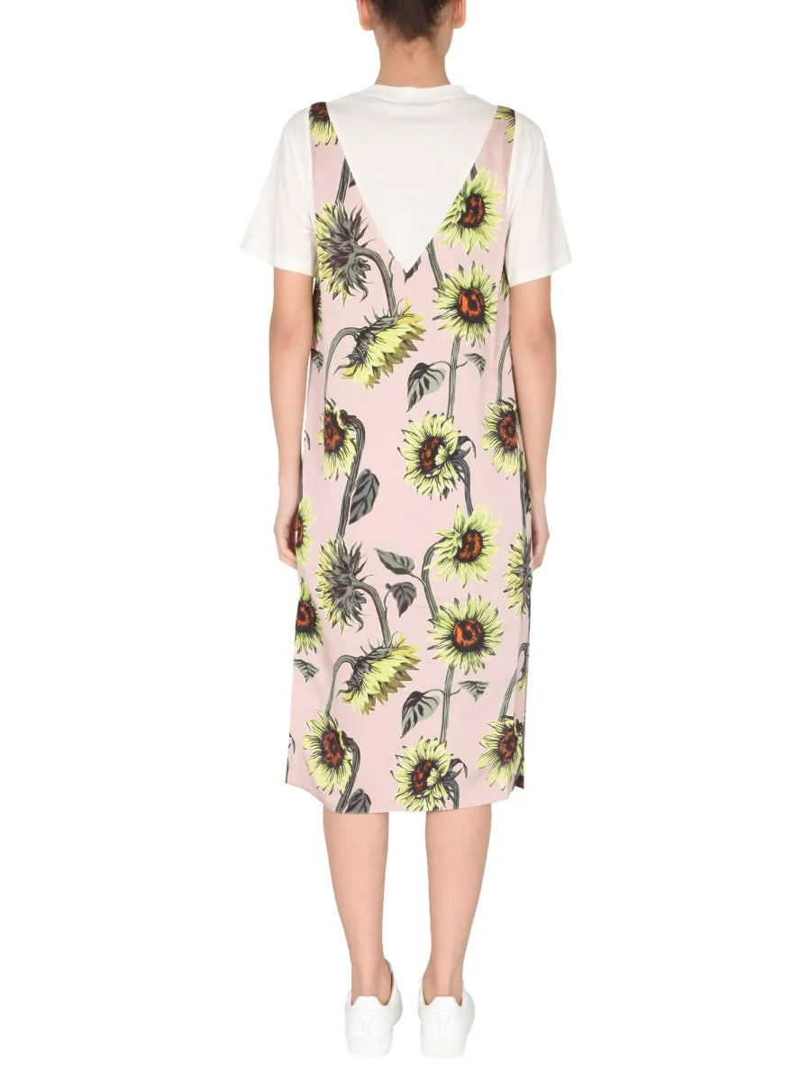 Paul Smith Sunflower Patchwork Midi Dress