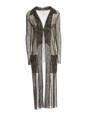 Philosophy Di Lorenzo Serafini All-Over Floral Printed Sheer Coat