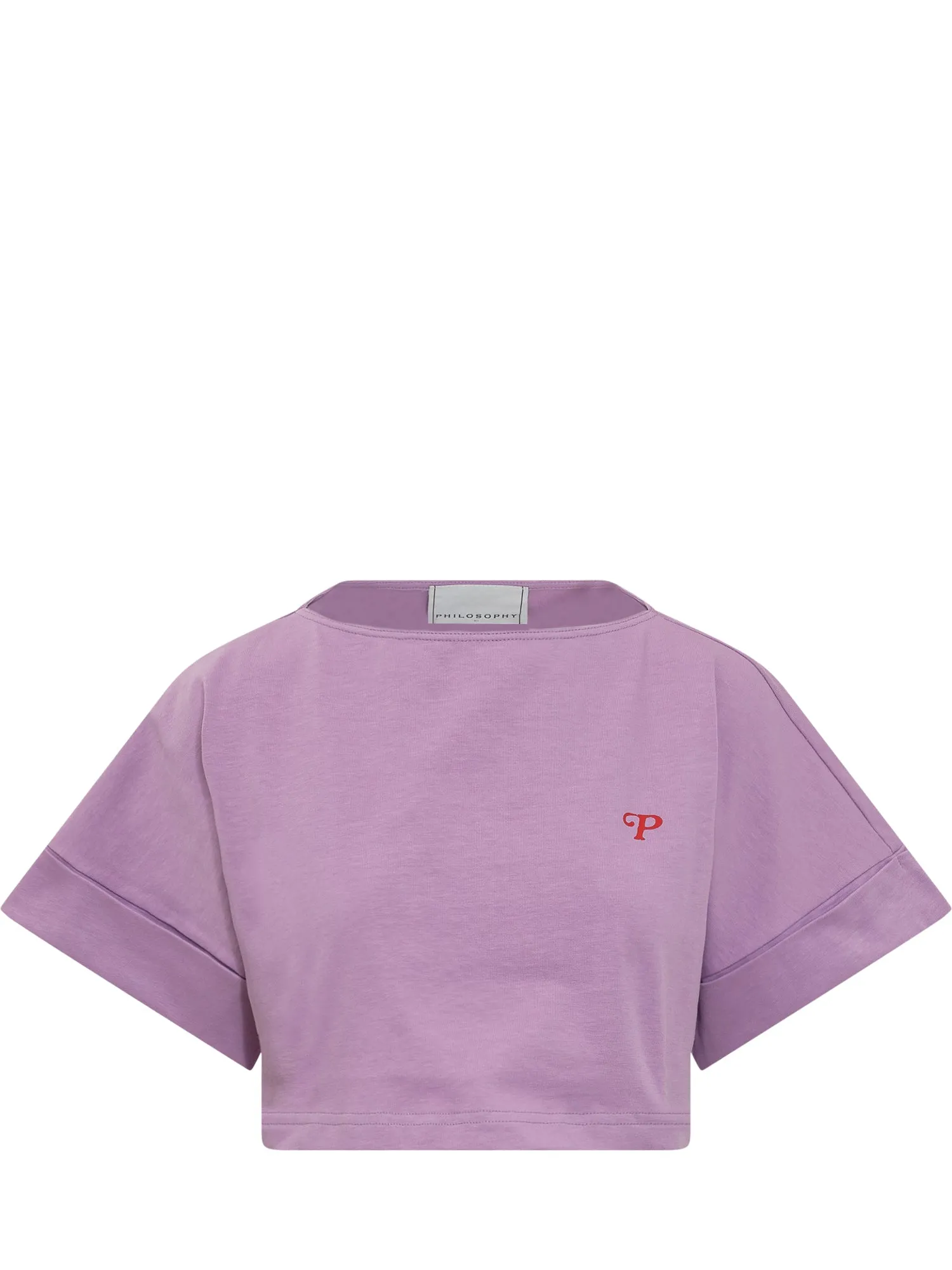 Philosophy Di Lorenzo Serafini Logo Printed Cropped T-Shirt