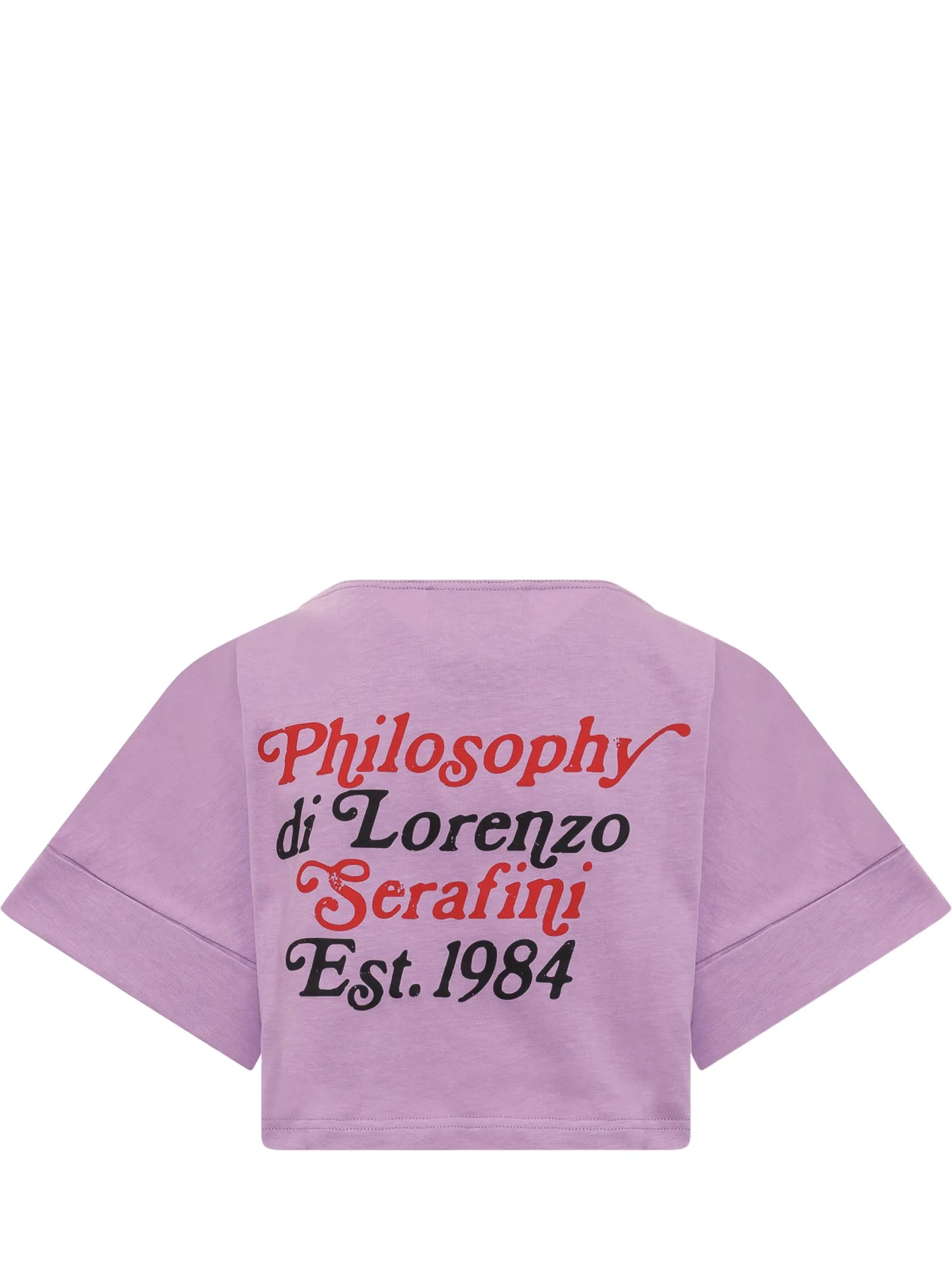 Philosophy Di Lorenzo Serafini Logo Printed Cropped T-Shirt