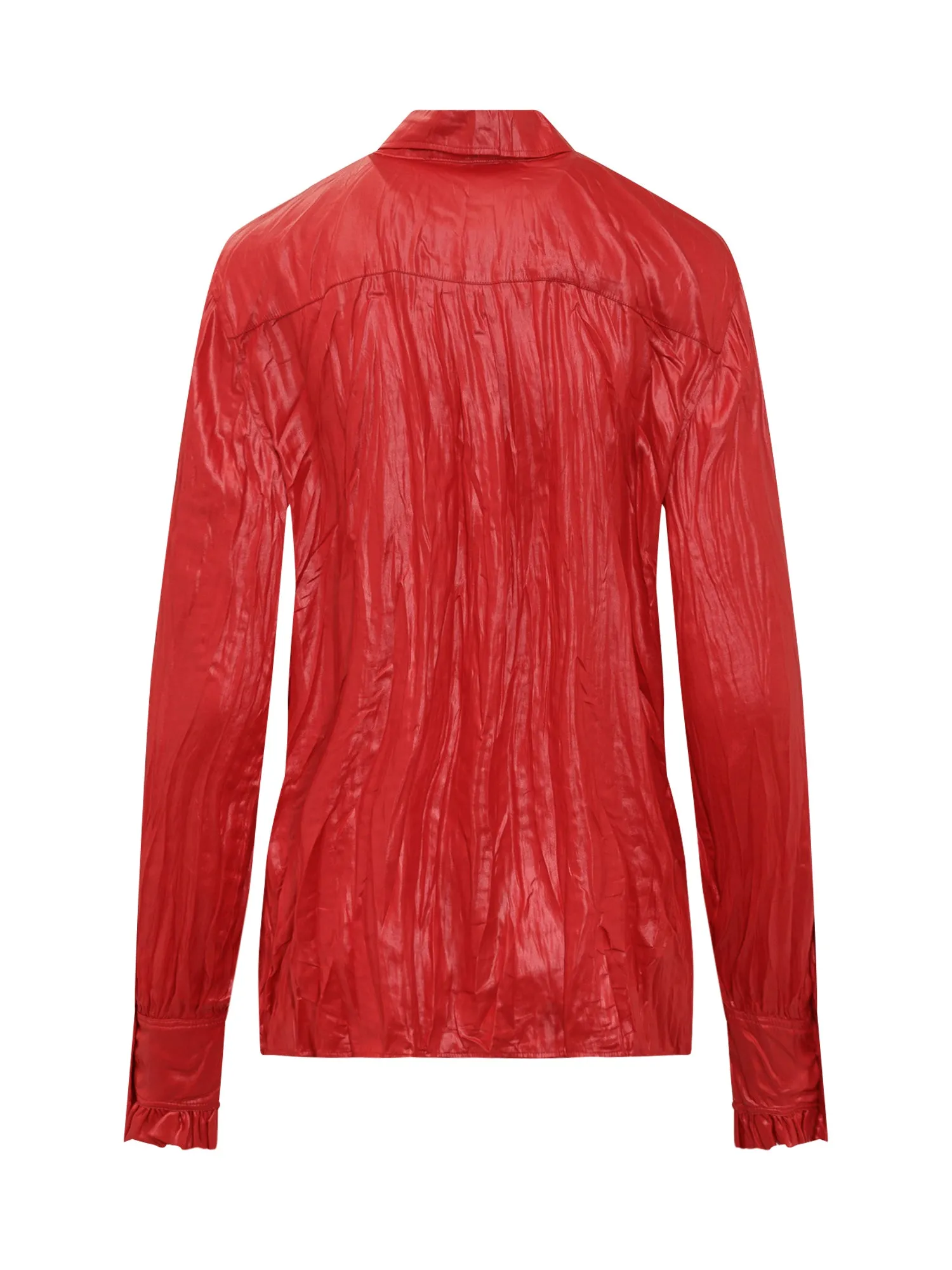 Philosophy Di Lorenzo Serafini Ruffle-Cuff Button-Up Shirt