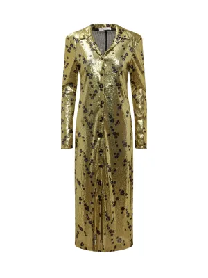 Philosophy Di Lorenzo Serafini Sequin Long-Sleeved Shirt Dress