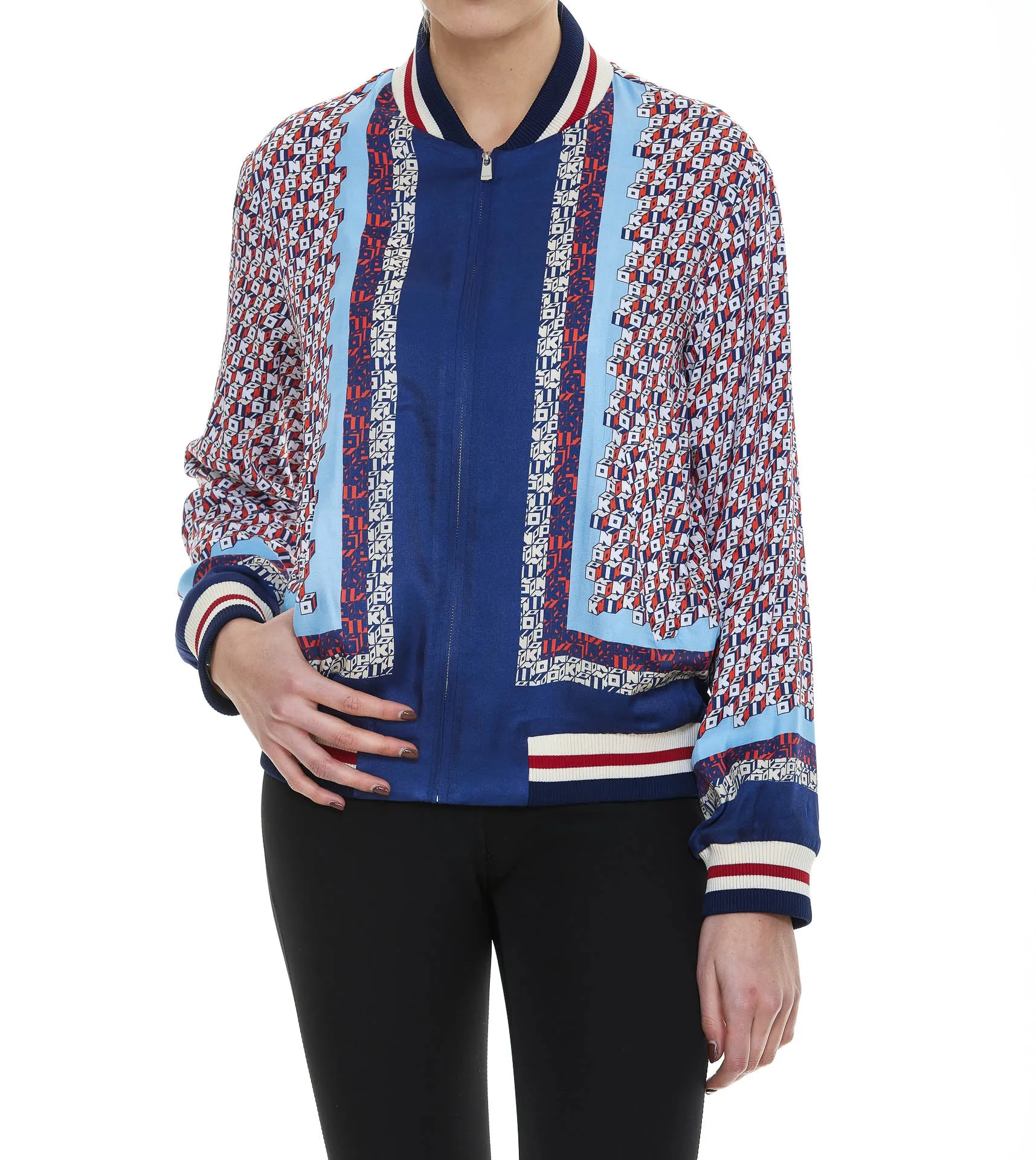 Pinko All-Over Printed Zipped Jacket