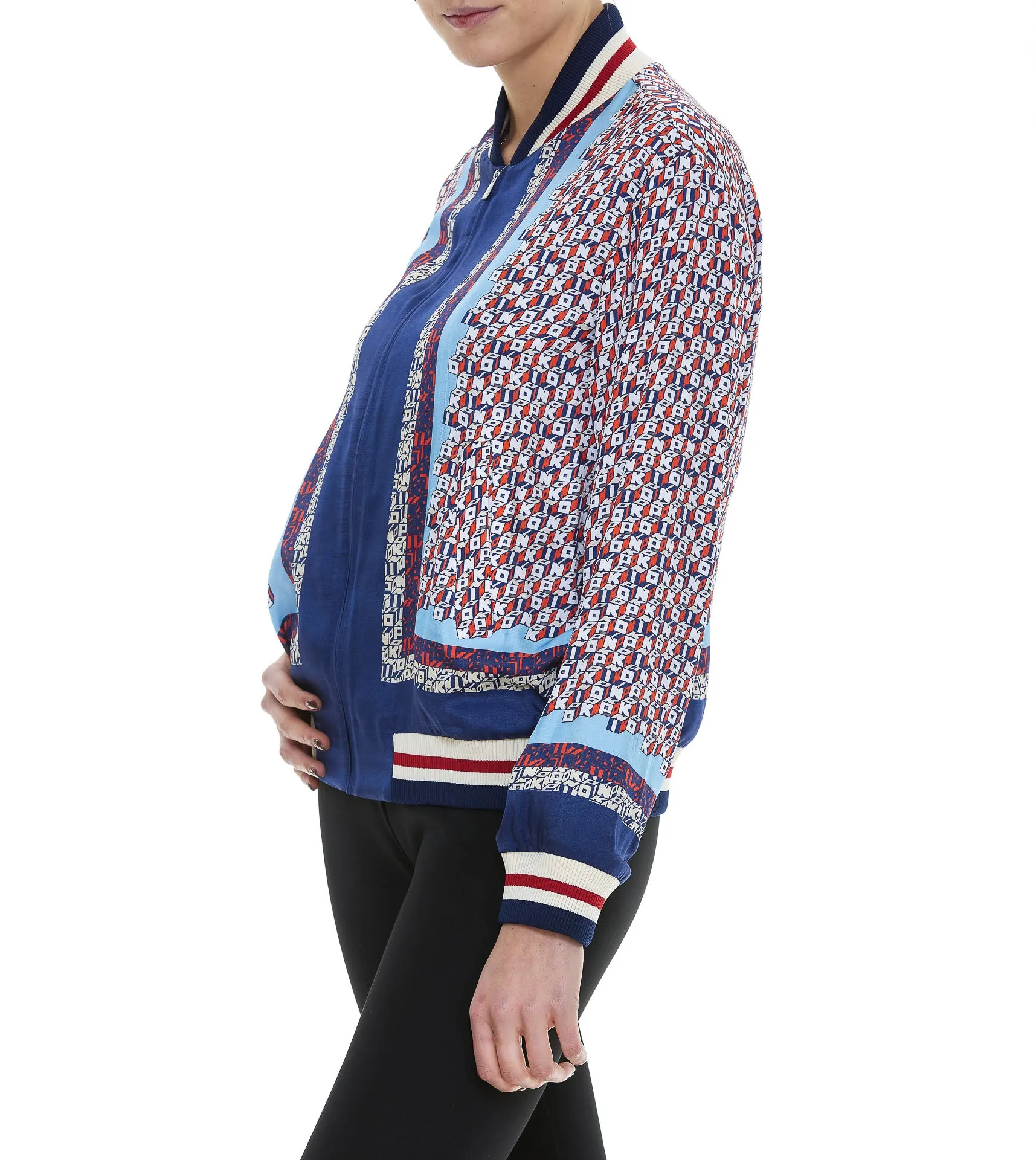 Pinko All-Over Printed Zipped Jacket