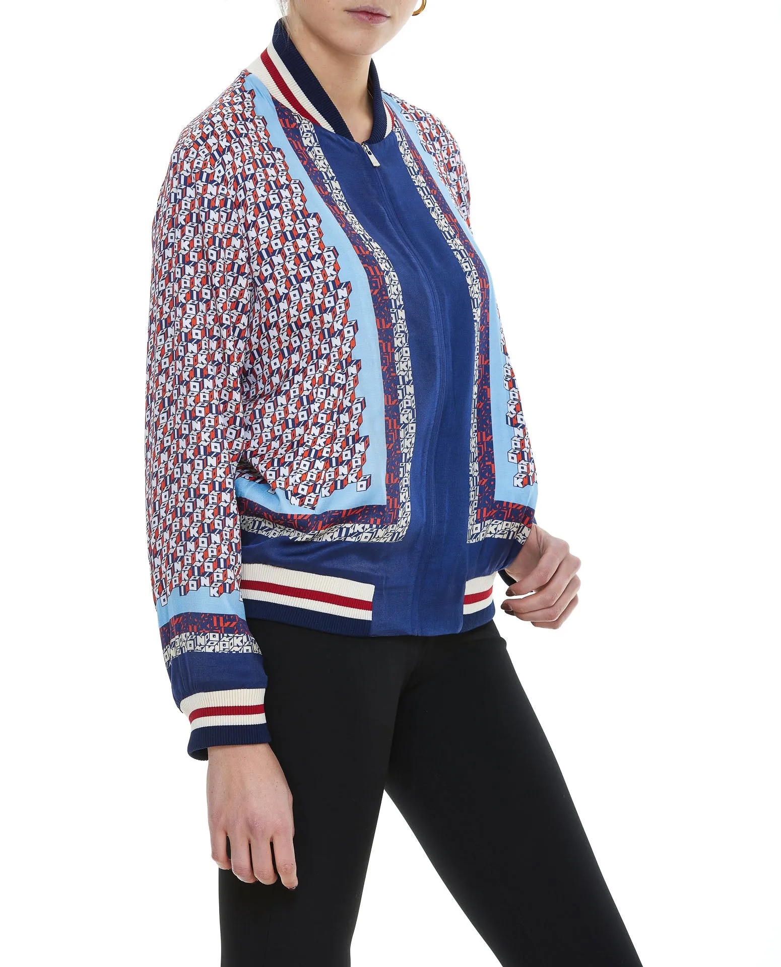 Pinko All-Over Printed Zipped Jacket