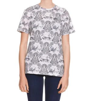 Pinko Allover Graphic Printed Crewneck T-Shirt