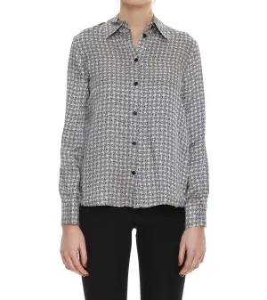 Pinko Allover Logo Printed Buttoned Shirt
