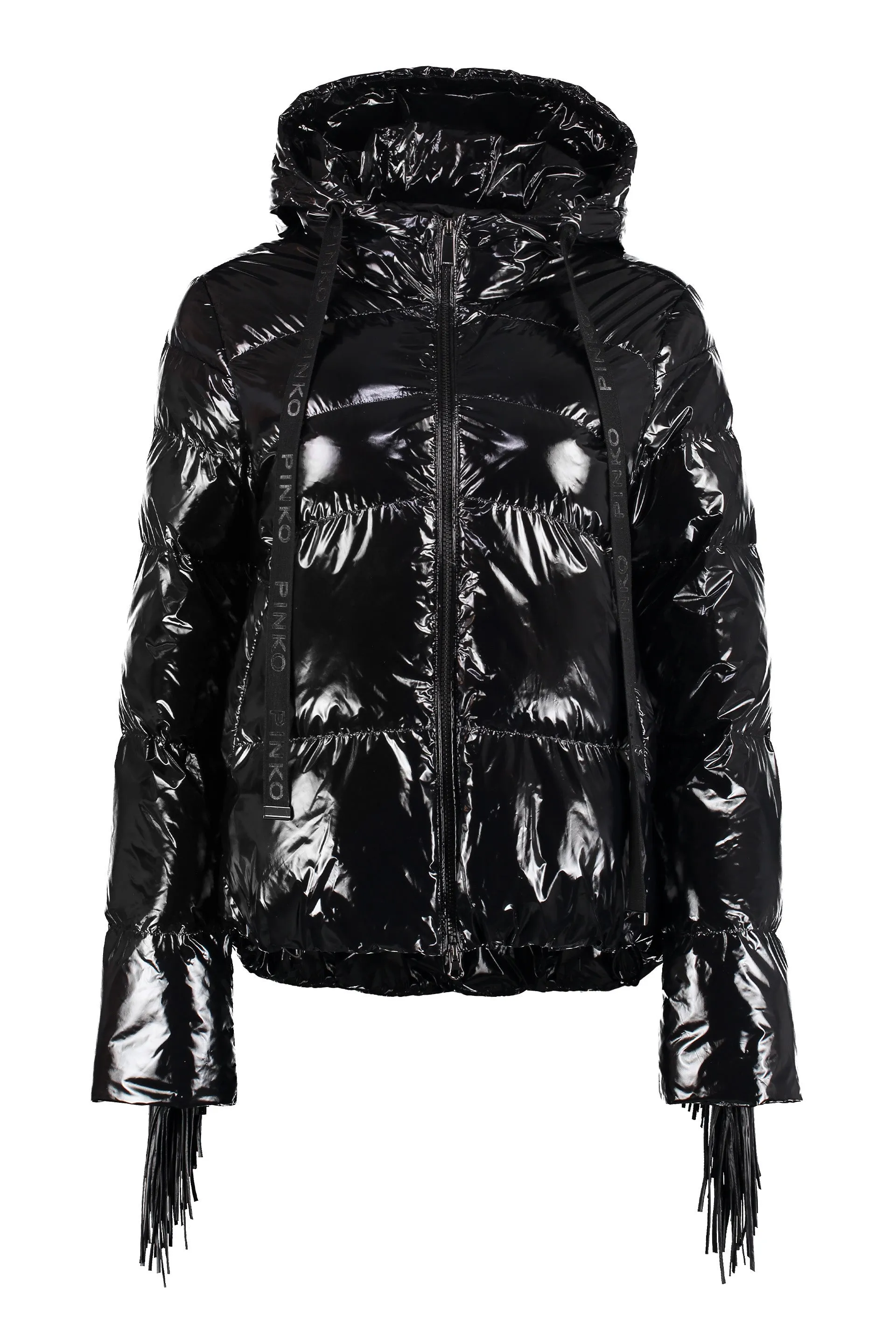 Pinko Campari Fringed Down Jacket