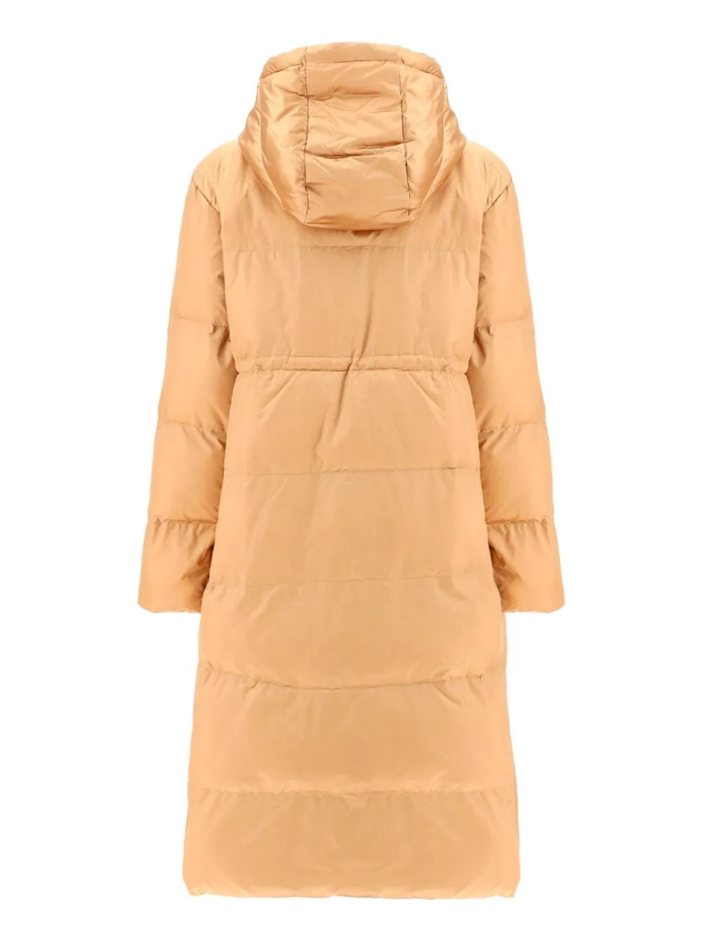 Pinko Double-Breasted Hooded Down Coat