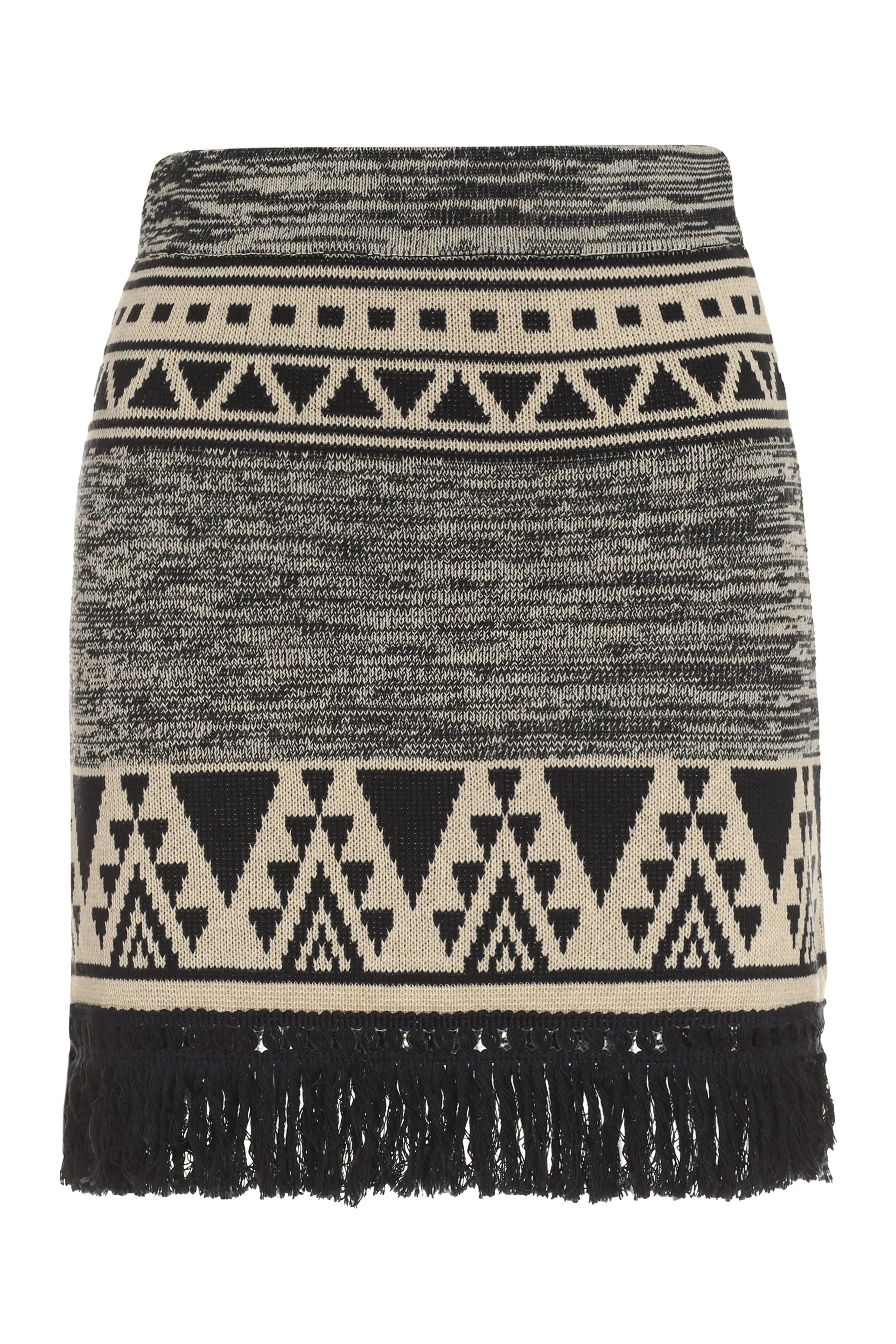 Pinko Fringed Hem Knitted Mini Skirt