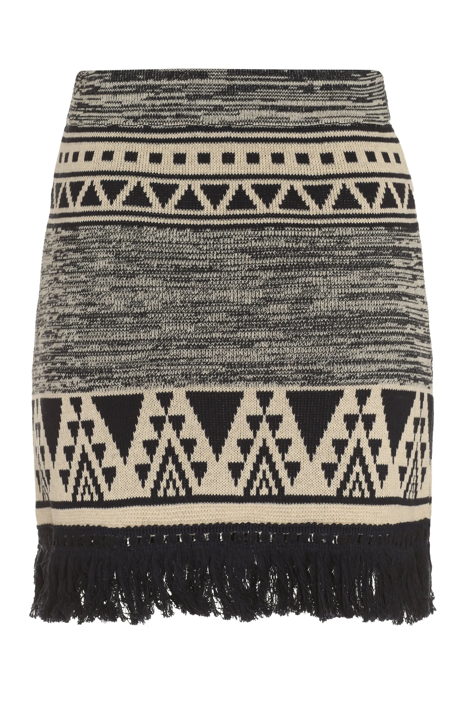 Pinko Fringed Hem Knitted Mini Skirt