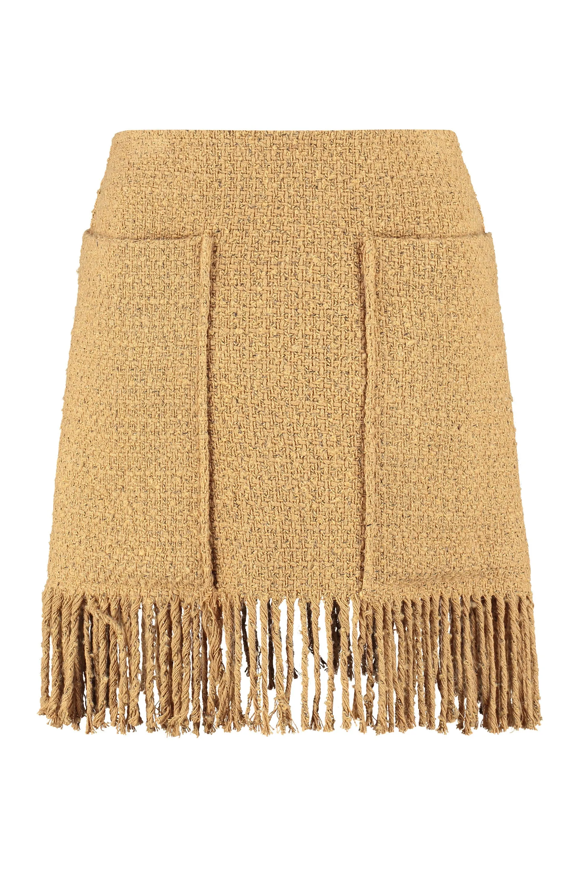 Pinko Fringed High Waisted Mini Skirt